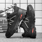 Men's Mesh Hiking Shoes - Lace-Up, Enhanced Support, Wide Toe Box with Arch Support