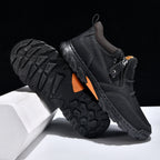Men's Genuine Leather Casual Boots - Side Zipper, Breathable, Wide Toe Box with Arch Support
