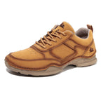 Men's Suede Walking Shoes - Lace-Up, Breathable, Wide Toe Box with Arch Support