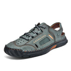 Men's Genuine Leather Sandals - Lace-Up, Maximum Support, Wide Toe Box with Arch Support