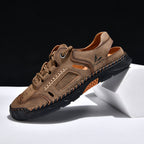Men's Genuine Leather Sandals - Lace-Up, Maximum Support, Wide Toe Box with Arch Support