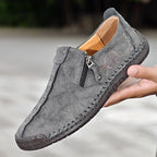 Men's Genuine Leather Casual Boots - Slip-On, Effortless Style, Wide Toe Box with Arch Support
