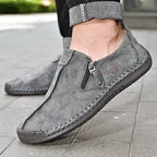 Men's Genuine Leather Casual Boots - Slip-On, Effortless Style, Wide Toe Box with Arch Support