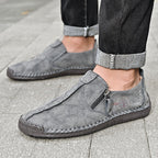 Men's Genuine Leather Casual Boots - Slip-On, Effortless Style, Wide Toe Box with Arch Support