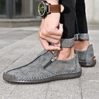 Men's Genuine Leather Casual Boots - Slip-On, Effortless Style, Wide Toe Box with Arch Support