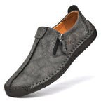 Men's Genuine Leather Casual Boots - Slip-On, Effortless Style, Wide Toe Box with Arch Support