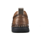 Men's Genuine Leather Casual Boots - Slip-On, Waterproof, Wide Toe Box with Arch Support