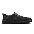 Men's Genuine Leather Casual Boots - Slip-On, Waterproof, Wide Toe Box with Arch Support