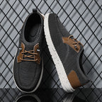 Men's Mesh Walking Shoes - Lace-Up, Breathable, Wide Toe Box with Arch Support
