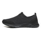 Men's Mesh Walking Shoes - Slip-On, Cushioned, Wide Toe Box with Arch Support