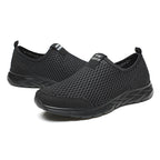 Men's Mesh Walking Shoes - Slip-On, Cushioned, Wide Toe Box with Arch Support