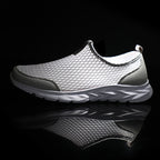 Men's Mesh Walking Shoes - Slip-On, Cushioned, Wide Toe Box with Arch Support