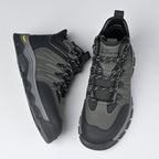 Men's Genuine Leather Work Boots - Lace-Up, Slip-Resistant, Wide Toe Box with Arch Support
