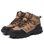 🔥Sale 70% OFF-Men's Genuine Leather Work Boots - Lace-Up, Waterproof, Wide Toe Box with Arch Support for Safety, Casual & Outdoor