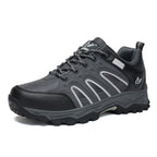 Men's Mixed Material Hiking Shoes - Lace-Up, Waterproof, Wide Toe Box with Arch Support