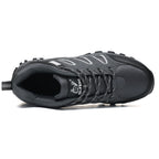 Men's Mixed Material Hiking Shoes - Lace-Up, Waterproof, Wide Toe Box with Arch Support
