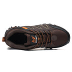 Men's Mixed Material Hiking Shoes - Lace-Up, Waterproof, Wide Toe Box with Arch Support