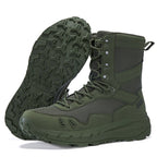Men's Genuine Leather Work Boots - Lace-Up, Slip-Resistant, Wide Toe Box with Arch Support