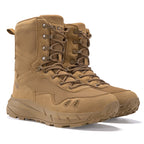 Men's Genuine Leather Work Boots - Lace-Up, Slip-Resistant, Wide Toe Box with Arch Support