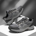 Men's Mesh Hiking Shoes - Lace-Up, Enhanced Support, Wide Toe Box with Arch Support