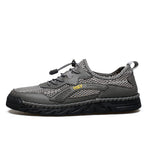 Men's Mesh Hiking Shoes - Slip-On, Breathable, Slip-Resistant, Wide Toe Box with Arch Support