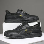 Men's Mesh Hiking Shoes - Slip-On, Breathable, Slip-Resistant, Wide Toe Box with Arch Support