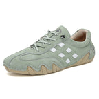 Men's  Low Top Suede Casual Boots - Lace-Up, Waterproof, Wide Toe Box with Arch Support
