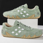 Men's  Low Top Suede Casual Boots - Lace-Up, Waterproof, Wide Toe Box with Arch Support