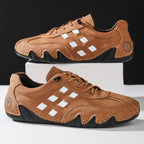 Men's  Low Top Suede Casual Boots - Lace-Up, Waterproof, Wide Toe Box with Arch Support