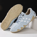 Men's  Low Top Suede Casual Boots - Lace-Up, Waterproof, Wide Toe Box with Arch Support