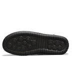 Men's Genuine Leather Walking Shoes - Slip-On, Waterproof, Wide Toe Box with Arch Support