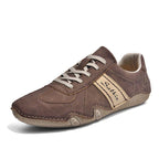 Men's Comfortable Lightweight Anti-Slip Outdoor Walking Work Sneakers - Lace-Up, Waterproof, Wide Toe Box with Arch Support