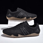 Men's Comfortable Lightweight Anti-Slip Outdoor Walking Work Sneakers - Lace-Up, Waterproof, Wide Toe Box with Arch Support