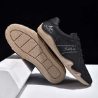Men's Comfortable Lightweight Anti-Slip Outdoor Walking Work Sneakers - Lace-Up, Waterproof, Wide Toe Box with Arch Support