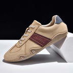 Men's Comfortable Lightweight Anti-Slip Outdoor Walking Work Sneakers - Lace-Up, Waterproof, Wide Toe Box with Arch Support