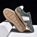 Men's Comfortable Lightweight Anti-Slip Outdoor Walking Work Sneakers - Lace-Up, Waterproof, Wide Toe Box with Arch Support