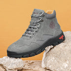 Men's Suede Work Boots - Lace-Up, Waterproof, Wide Toe Box with Arch Support