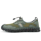 Men's Mesh Hiking Shoes - Slip-On, Breathable, Slip-Resistant, Wide Toe Box with Arch Support