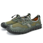 Men's Mesh Hiking Shoes - Slip-On, Breathable, Slip-Resistant, Wide Toe Box with Arch Support