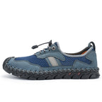 Men's Mesh Hiking Shoes - Slip-On, Breathable, Slip-Resistant, Wide Toe Box with Arch Support