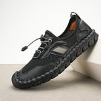 Men's Mesh Hiking Shoes - Slip-On, Breathable, Slip-Resistant, Wide Toe Box with Arch Support