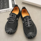 Men's Mesh Hiking Shoes - Slip-On, Breathable, Slip-Resistant, Wide Toe Box with Arch Support