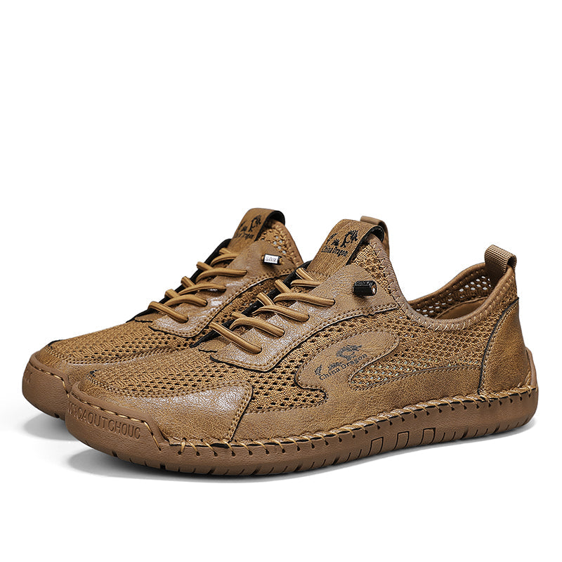 Men's Mixed Material Hiking Water Shoes - Slip-On, Lightweight, Wide Toe Box with Arch Support