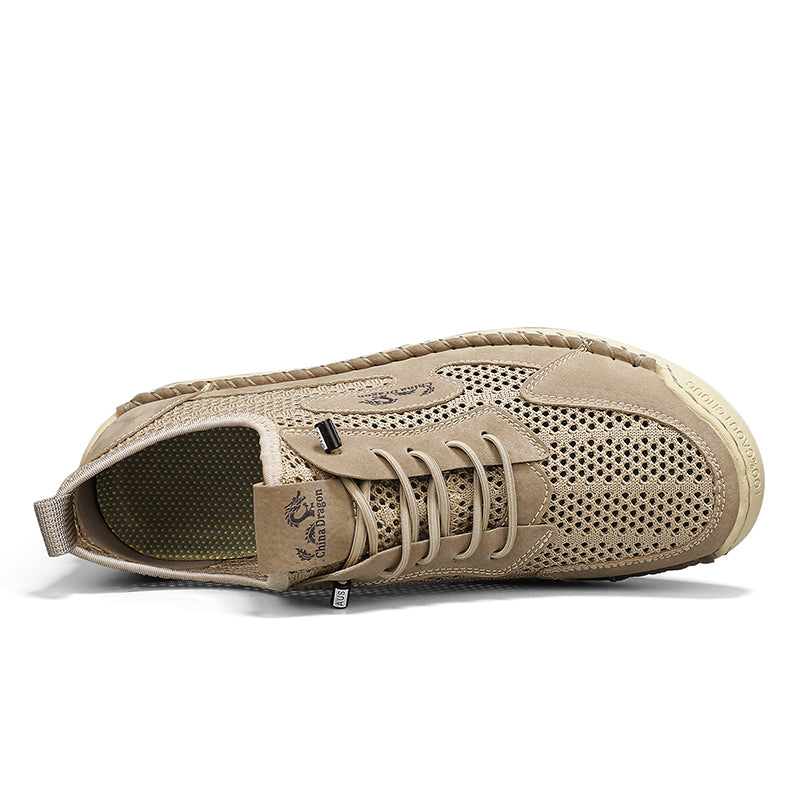 Men's Mixed Material Hiking Water Shoes - Slip-On, Lightweight, Wide Toe Box with Arch Support