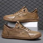 Men's Mixed Material Hiking Water Shoes - Slip-On, Lightweight, Wide Toe Box with Arch Support