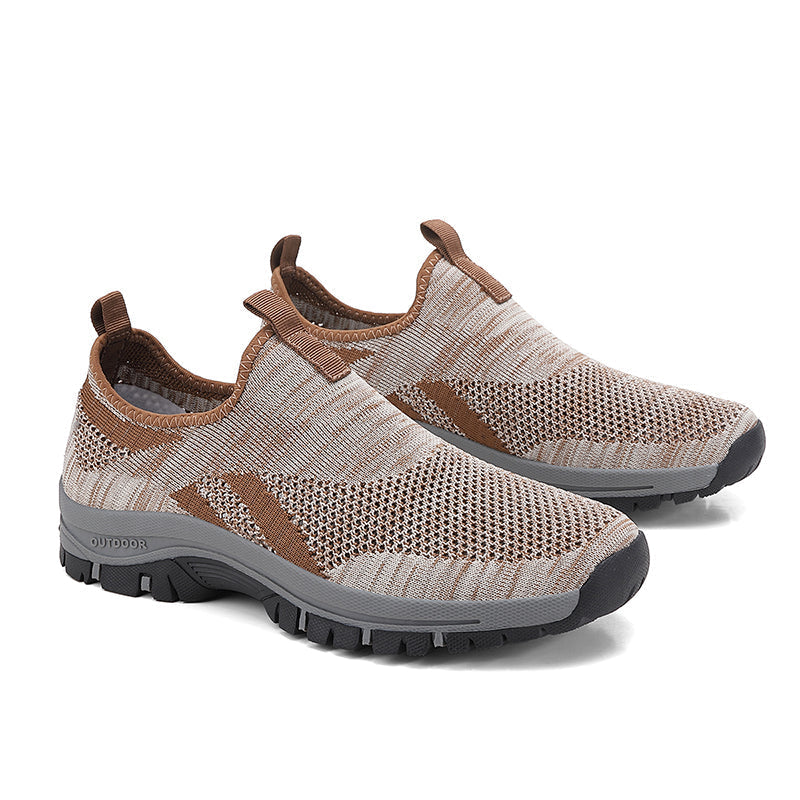(⏰Clearance Sale - 70% OFF🔥)Men's Mesh Hiking Shoes - Slip-On, Lightweight, Wide Toe Box with Arch Support