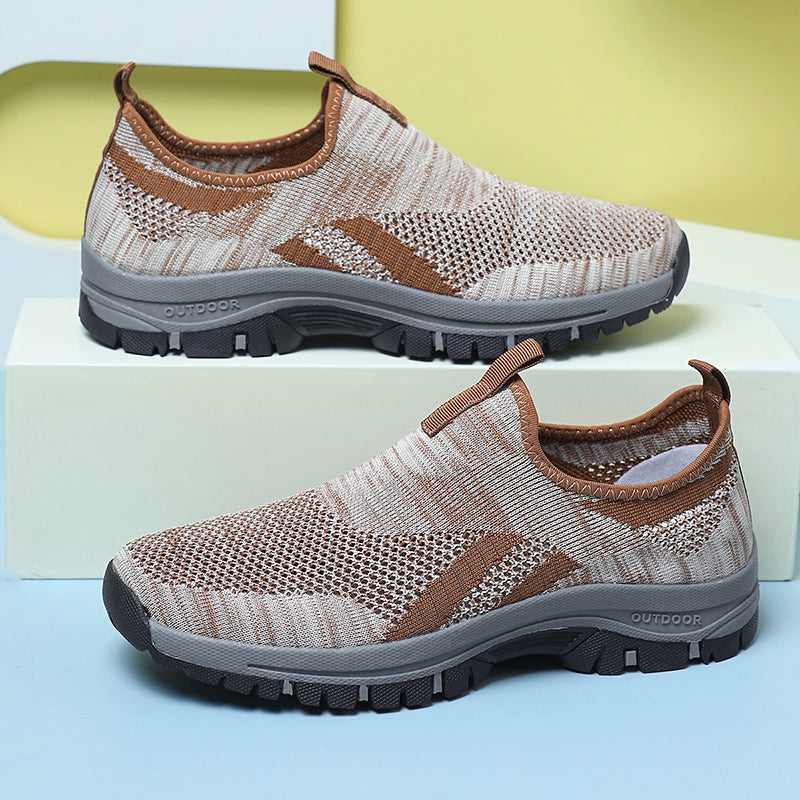 (⏰Clearance Sale - 70% OFF🔥)Men's Mesh Hiking Shoes - Slip-On, Lightweight, Wide Toe Box with Arch Support