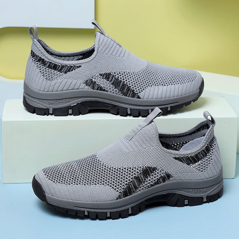 (⏰Clearance Sale - 70% OFF🔥)Men's Mesh Hiking Shoes - Slip-On, Lightweight, Wide Toe Box with Arch Support