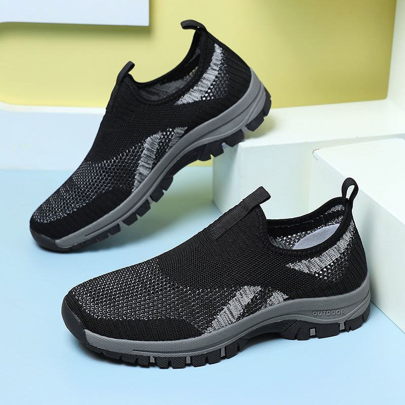 (⏰Clearance Sale - 70% OFF🔥)Men's Mesh Hiking Shoes - Slip-On, Lightweight, Wide Toe Box with Arch Support