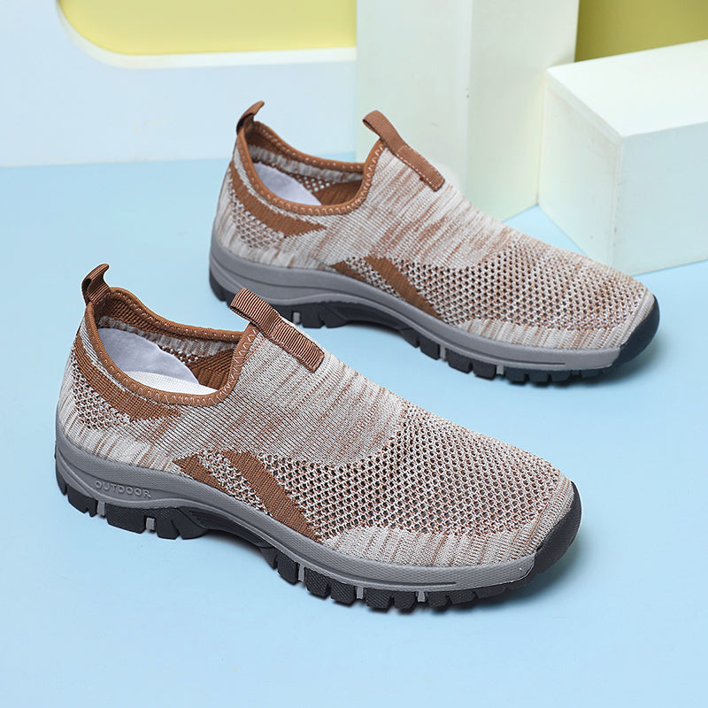 (⏰Clearance Sale - 70% OFF🔥)Men's Mesh Hiking Shoes - Slip-On, Lightweight, Wide Toe Box with Arch Support